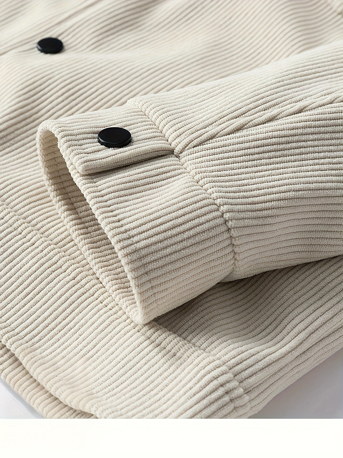 Corduroy utility jacket with shirt collar, long sleeves and four front pockets