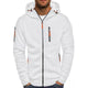 Men's hooded zip jacket with multiple zipped pockets