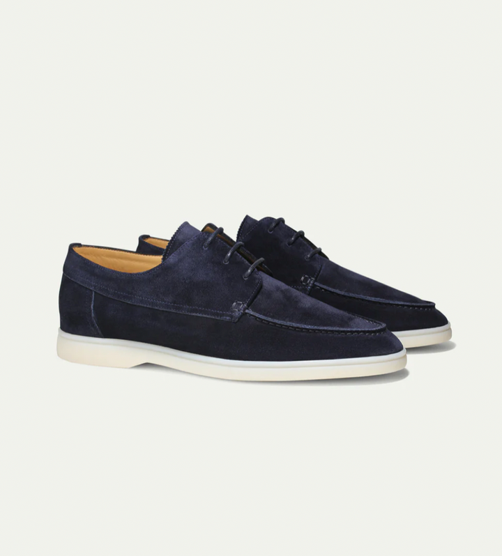 Men's moc toe derby shoes
