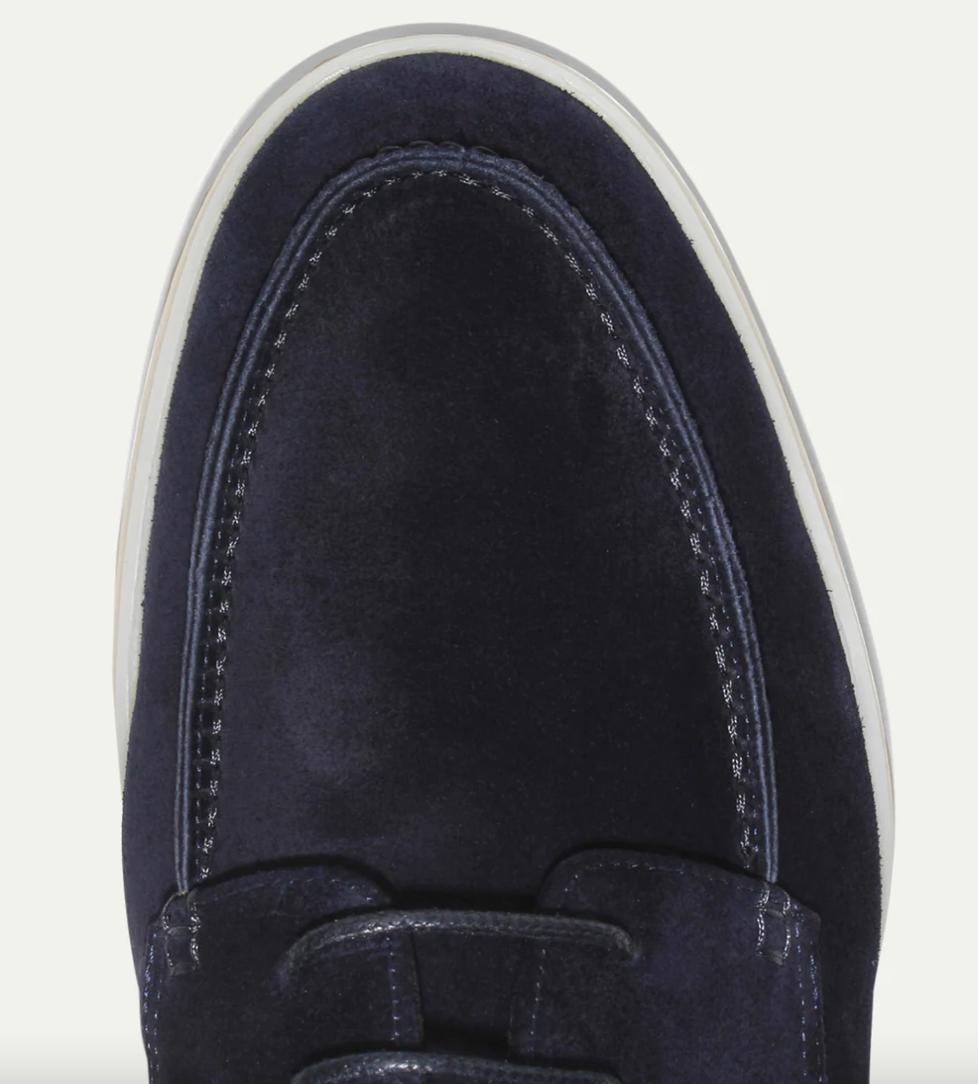 Men's moc toe derby shoes