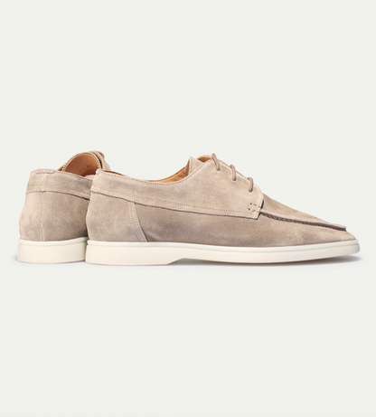 Men's moc toe derby shoes