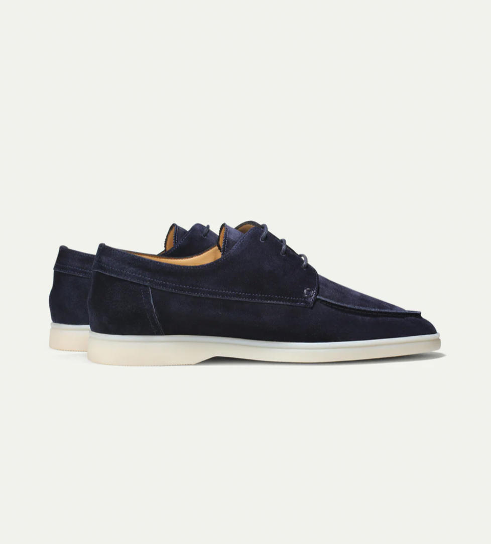 Men's moc toe derby shoes
