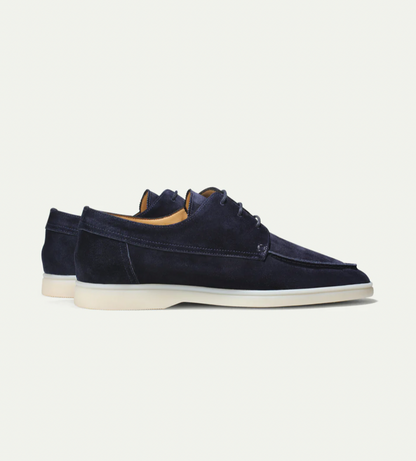 Men's moc toe derby shoes