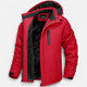 Men's waterproof winter parka with hood and fleece lining