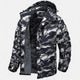 Men's waterproof winter parka with hood and fleece lining