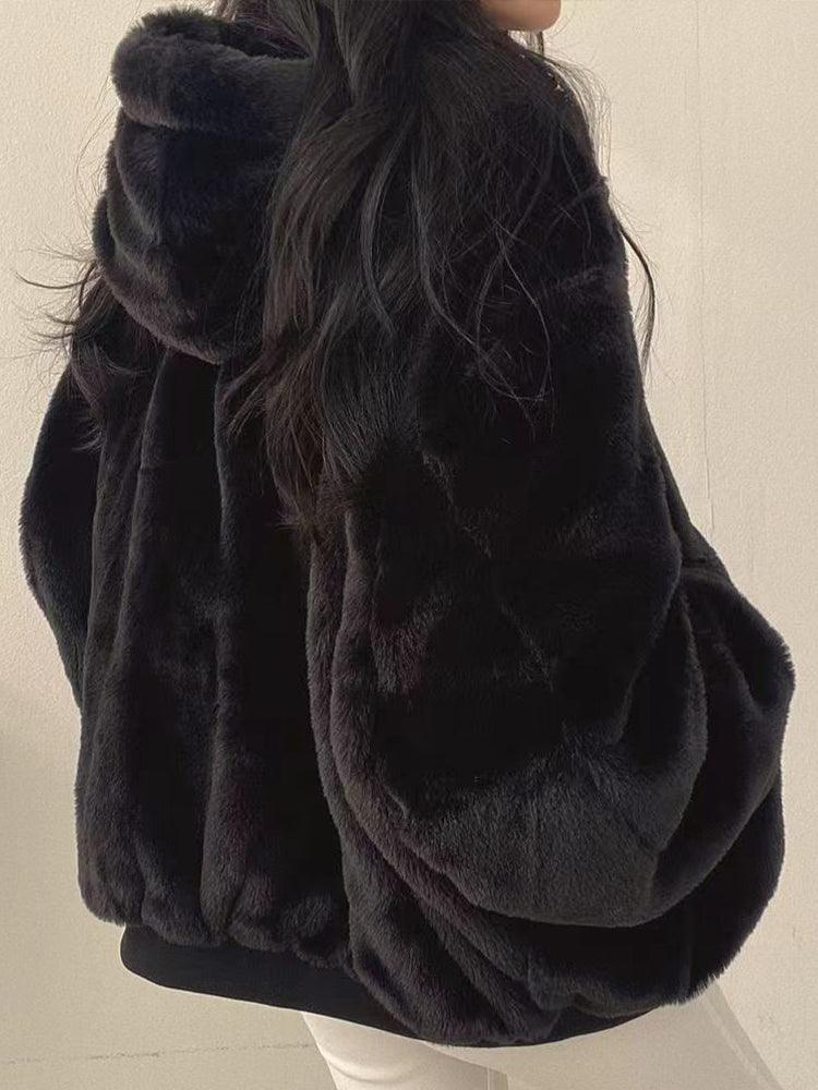 Reversible jacket with warm lining and long sleeves