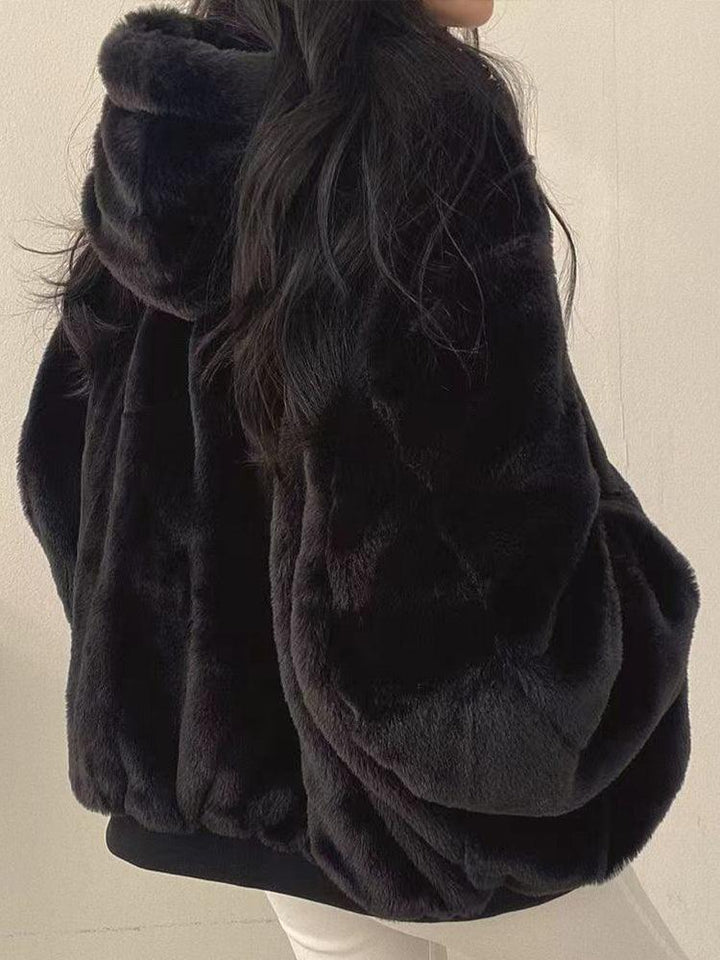 Reversible jacket with warm lining and long sleeves