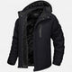 Men's waterproof winter parka with hood and fleece lining