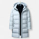 Men's hooded longline quilted puffer parka