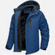 Men's waterproof winter parka with hood and fleece lining