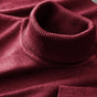 Men's ribbed turtleneck sweater with long sleeves and ribbed trims
