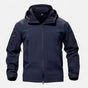 Men's hooded softshell jacket with long sleeves, zipped pockets and full zip front