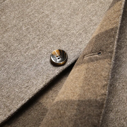 Men's stand collar button front winter coat with long sleeves