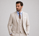 Men's three-piece suit with jacket waistcoat and trousers