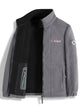 Men's textured fleece jacket with high collar and zipped pockets