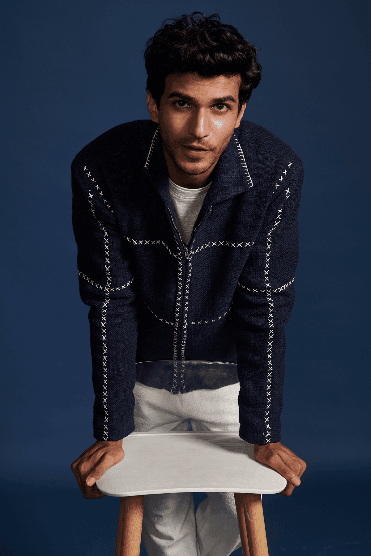 Unisex cross stitch jacket