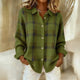 Striped knit sweater with crew neckline and long sleeves