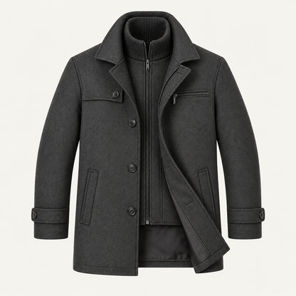 Men's winter coat with adjustable cuffs