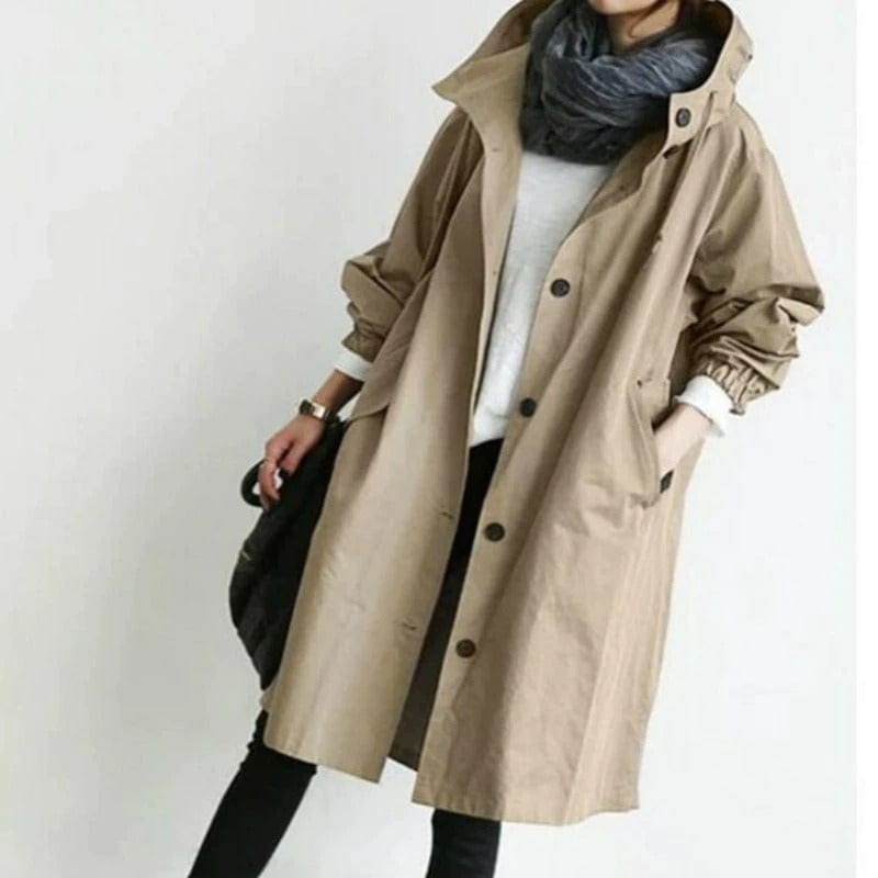 Longline trench coat outerwear