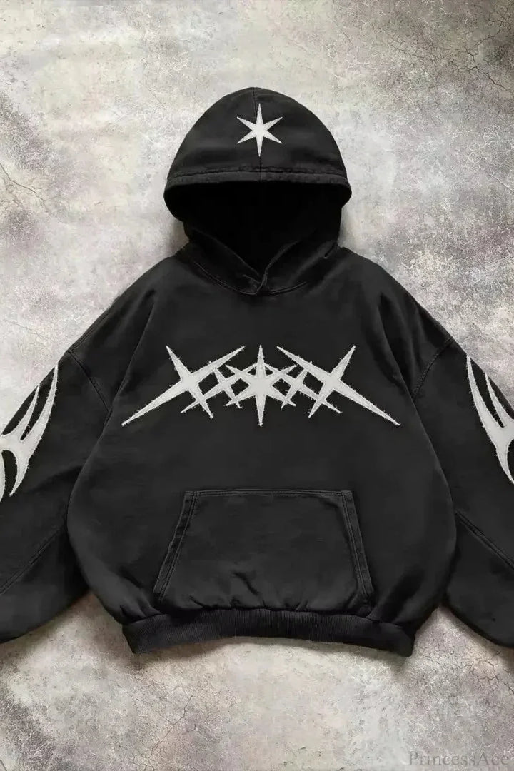 Unisex padded zip hoodie with attached hood and long sleeves