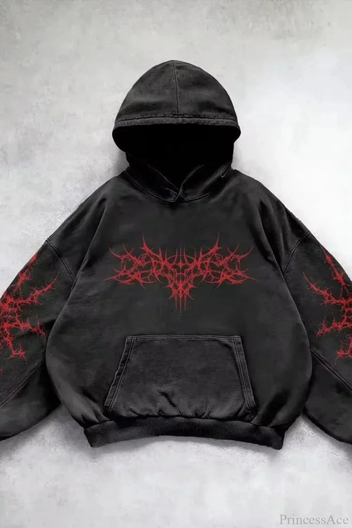 Unisex padded zip hoodie with attached hood and long sleeves