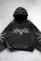 Unisex padded zip hoodie with attached hood and long sleeves