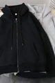 Unisex padded zip hoodie with attached hood and long sleeves