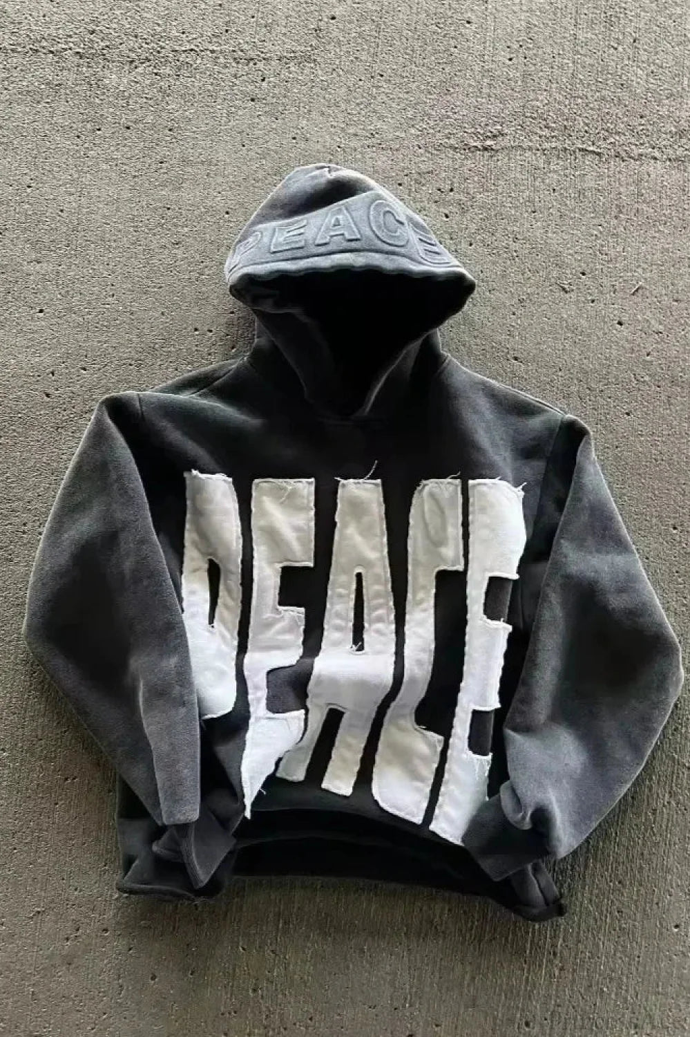 Unisex padded zip hoodie with attached hood and long sleeves