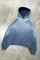 Unisex padded zip hoodie with attached hood and long sleeves