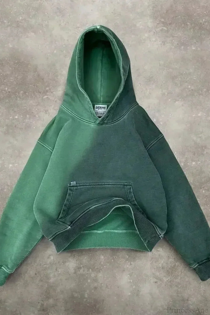 Unisex padded zip hoodie with attached hood and long sleeves