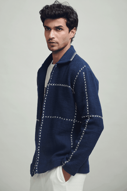 Unisex cross stitch jacket