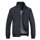 Men's retro transitional jacket with long sleeves and zip front