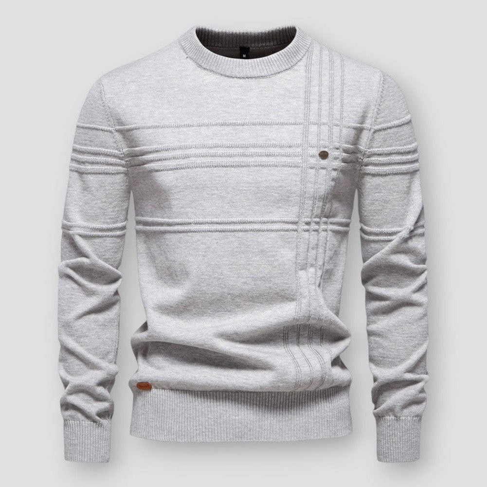 Men's crew-neck jumper with long sleeves