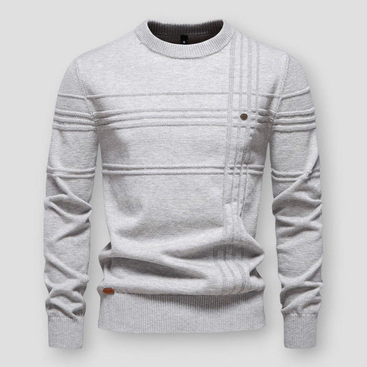 Men's crew-neck jumper with long sleeves