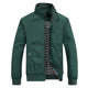Men's retro transitional jacket with long sleeves and zip front