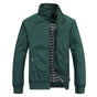 Men's retro transitional jacket with long sleeves and zip front