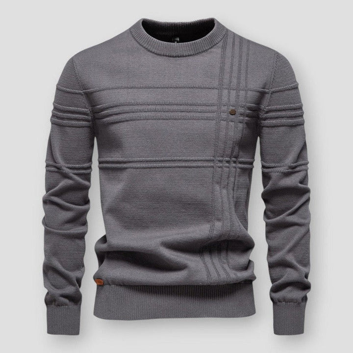 Men's crew-neck jumper with long sleeves