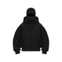 Men's oversized zip-up hooded sweatshirt with long sleeves and front pockets