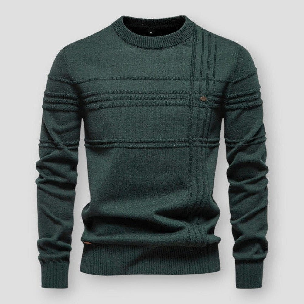 Men's crew-neck jumper with long sleeves