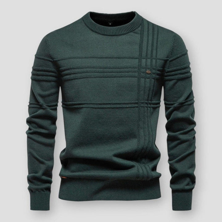 Men's crew-neck jumper with long sleeves