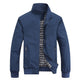 Men's retro transitional jacket with long sleeves and zip front