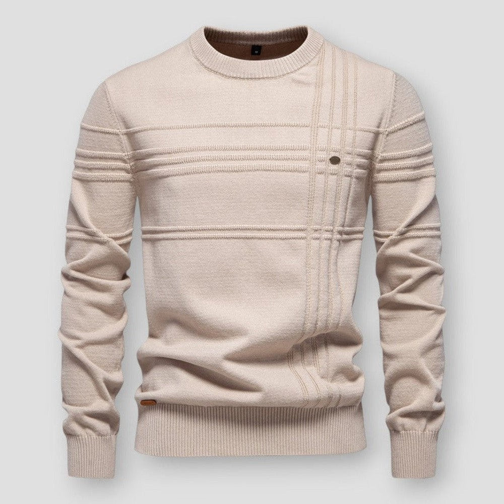 Men's crew-neck jumper with long sleeves