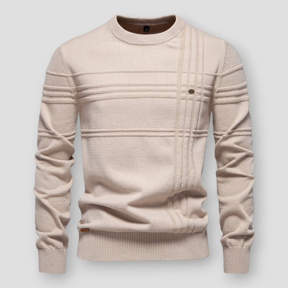 Men's crew-neck jumper with long sleeves