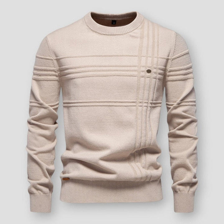 Men's crew-neck jumper with long sleeves