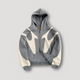 Men's Colour-Block Zip Hoodie, Navy, Cream