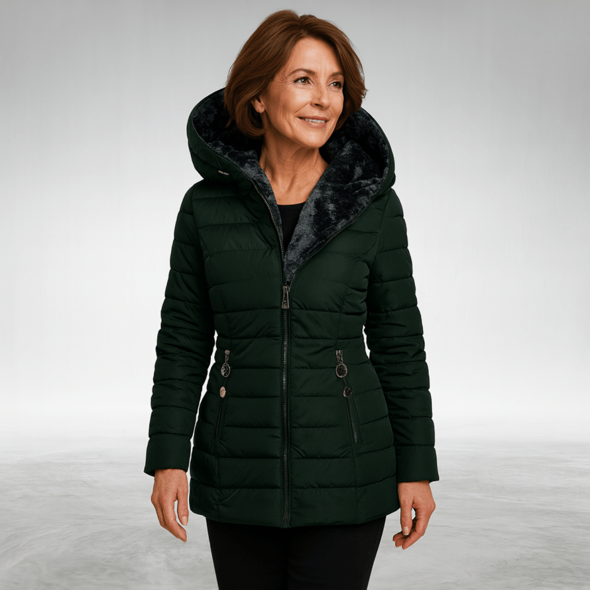 Fleece-lined winter jacket for everyday wear