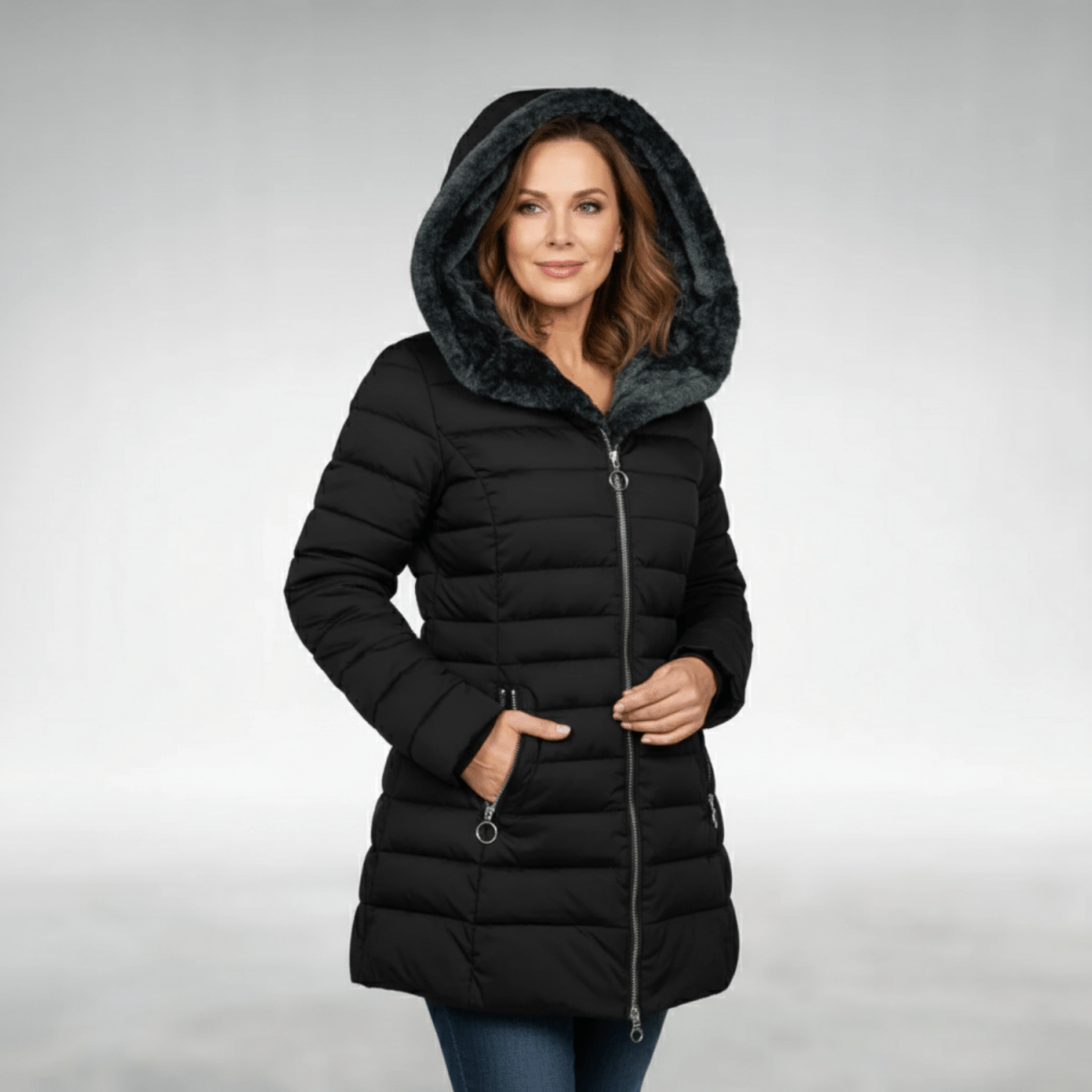Fleece-lined winter jacket for everyday wear
