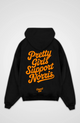 Unisex oversized hoodie with Pretty Girls Support Norris back graphic