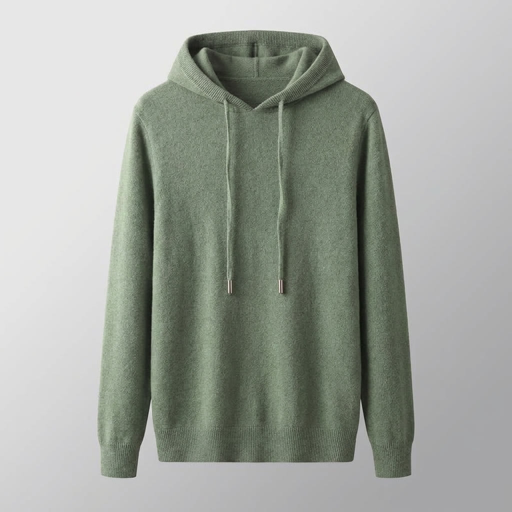 Unisex hooded jumper with long sleeves, drawstrings and ribbed trims