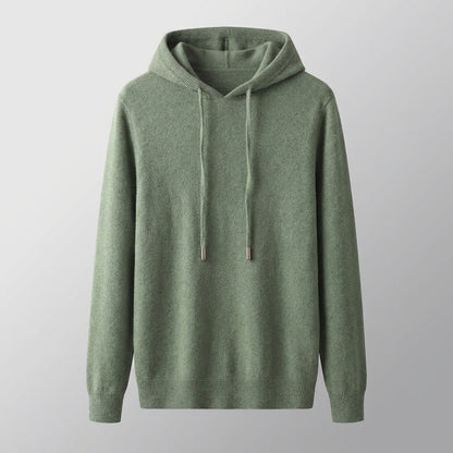 Unisex hooded jumper with long sleeves, drawstrings and ribbed trims